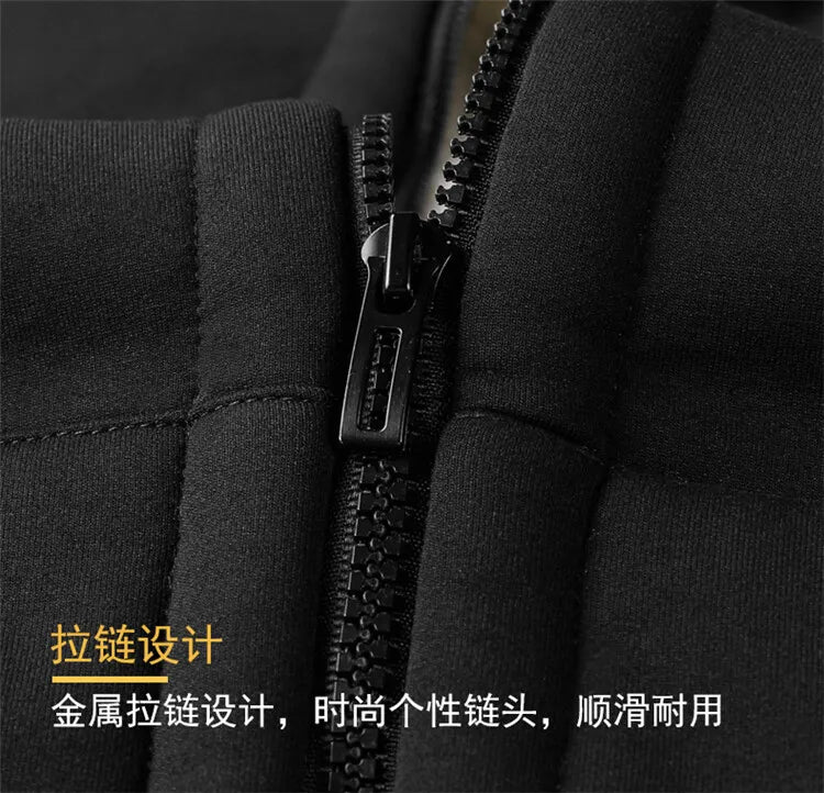 Winter Lambswool Coats Thicken Warm Jackets Long Sleeve Zipper Hoodies Casual Sports Fleece Black Coat Hooded Men Women Jacket - Buy online at  Vibe In Cart.