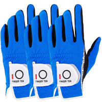 Men's Performance Mesh Golf Gloves 6 Pack in Black, Gray, Green