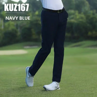 Men's Winter Solid Color Golf Pants Straight Fit Polyester XXS-3XL