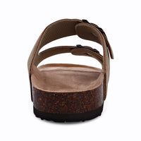 Men's Arch Support Slides Sandals With Adjustable Buckle