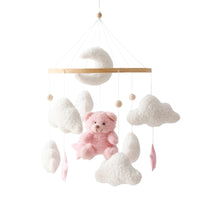 Baby Crib Mobile Rattle Toy For 0-12 Months Cartoon Felt Forest Animal Bed Bell Hanging Wooden Bracket Mobile Newbaby Rattle Toy