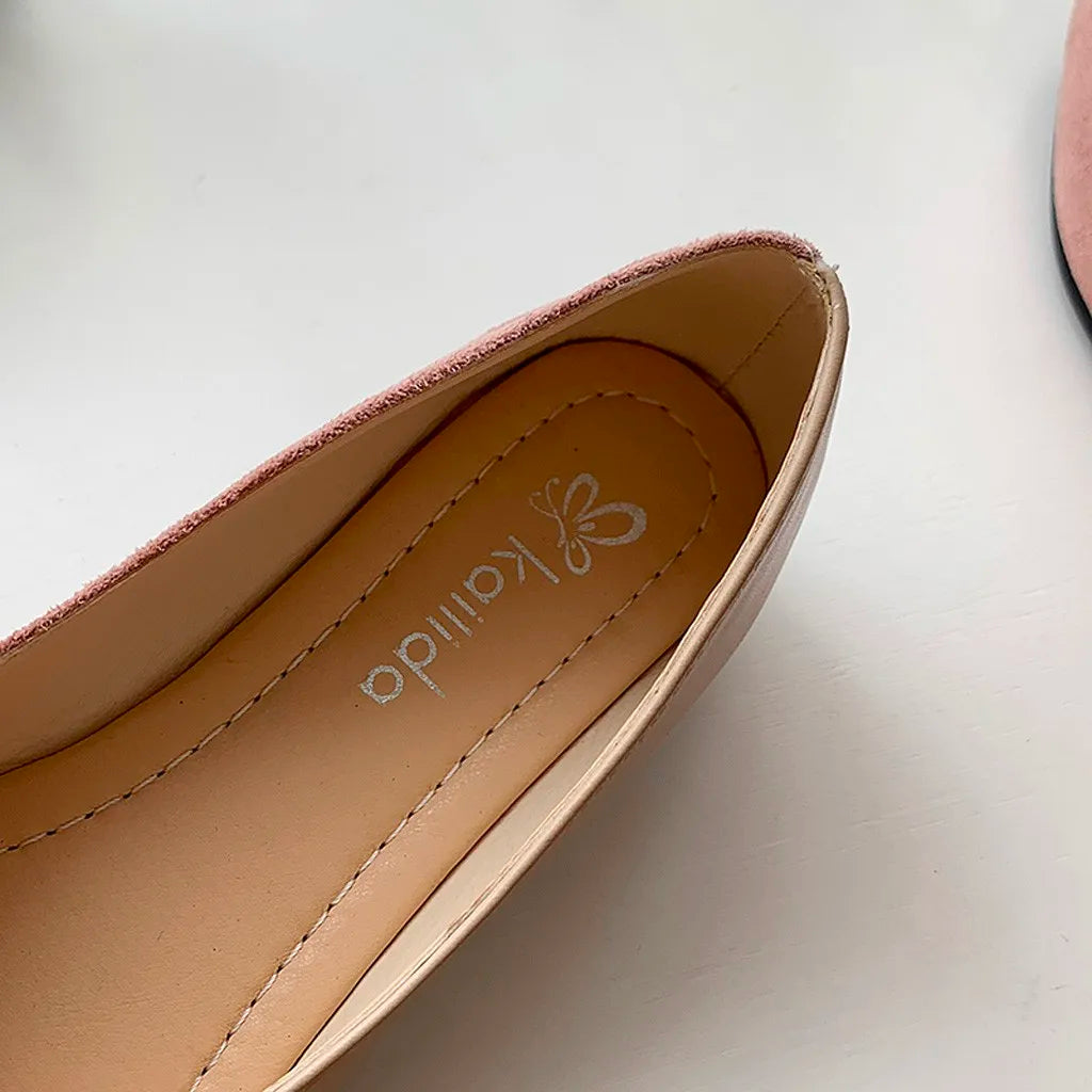 Pointed Toe Flat Shoes Women Solid Patchwork Slip On Shoes Casual Breathable Ballet Flats Daily All-Match Comfort Loafers Shoes - Buy online at  Vibe In Cart.