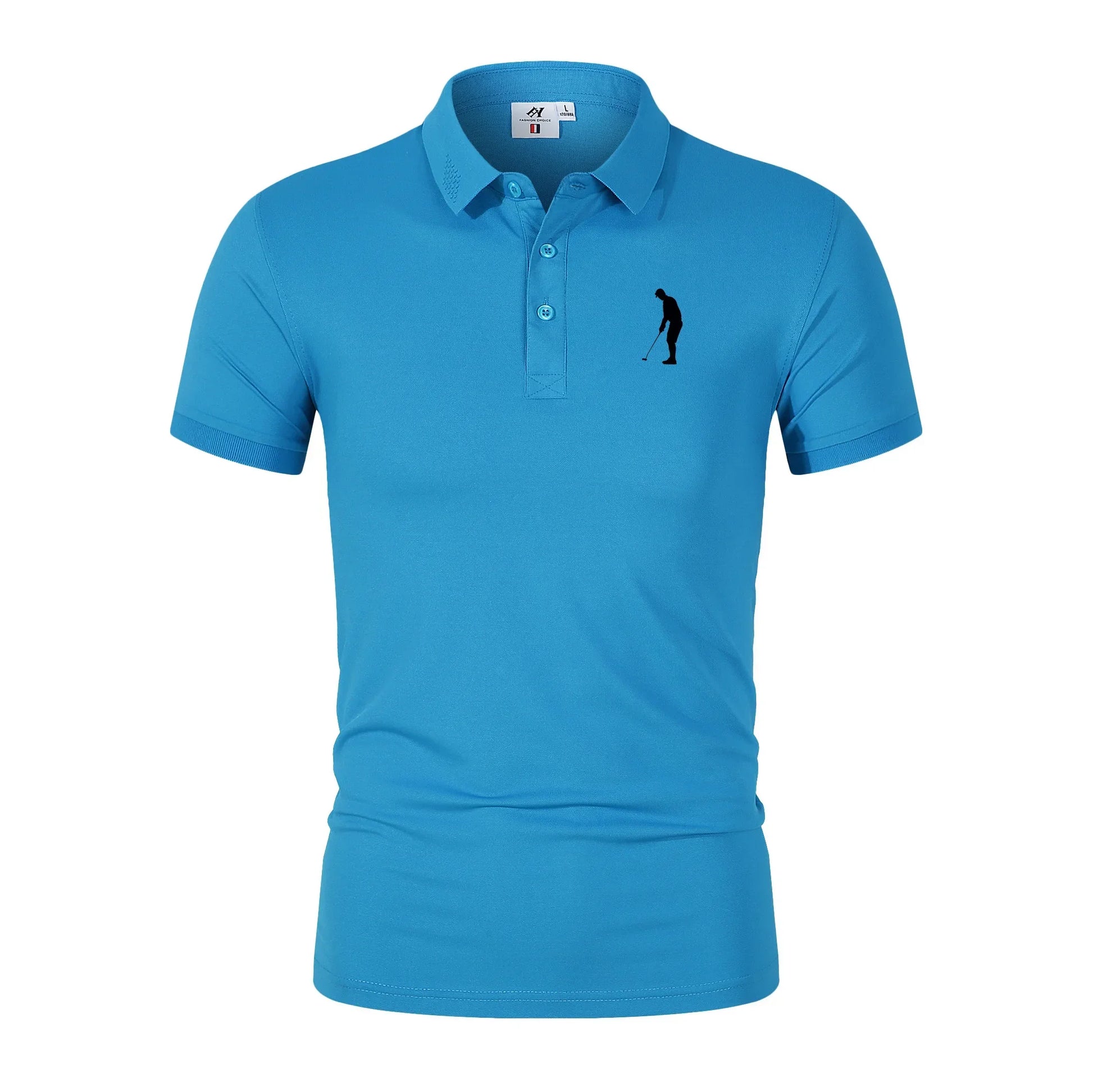 Men's Short Sleeve Turn-Down Collar Polyester Polo Shirt