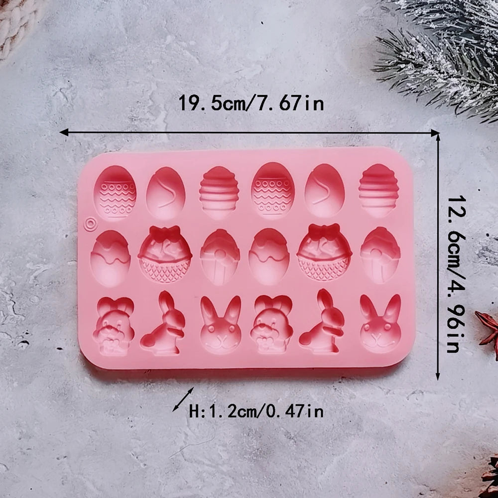 Easter Silicone Mold Cake Chocolate Cookie Baking Mould Rabbit Colored Holiday Decoration Kitchen Bakeware - Buy online at  Vibe In Cart.
