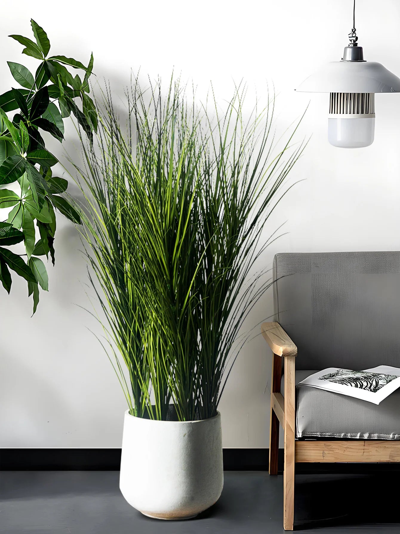 Artificial Reed Grass Large Fake Onion Grass Plants Tropical Green Plants Leaves Bouquet PVC Grass For Wedding Garden Offic - Buy online at  Vibe In Cart.