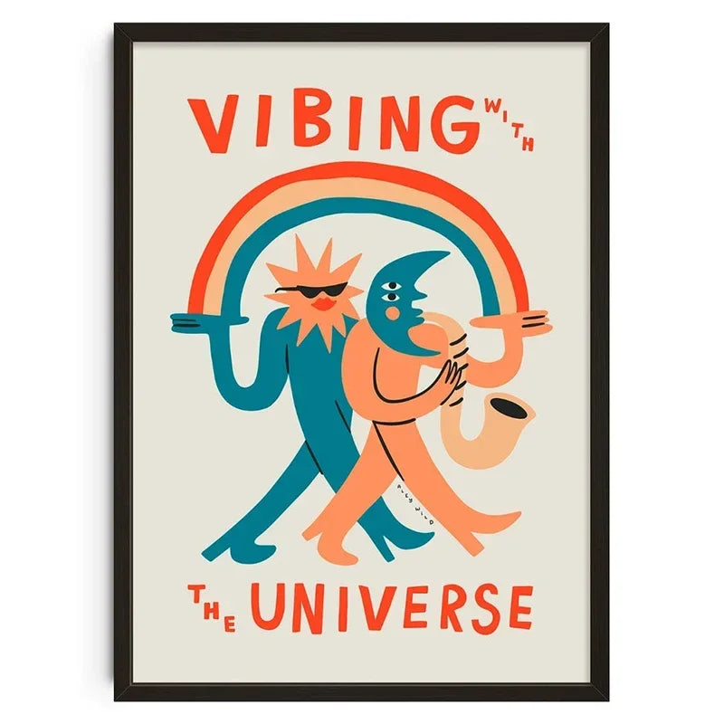 Retro Abstract Nourishing Soul Classic Wall Art,  Canvas Print Poster, Suitable for Home, Living Room, Room Decoration Painting - Buy online at  Vibe In Cart.