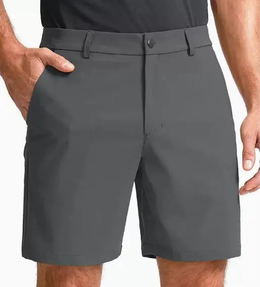 Men's Solid Color Multi-Pocket Cargo Shorts for Outdoor Activities