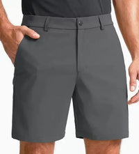 Men's Solid Color Multi-Pocket Cargo Shorts for Outdoor Activities