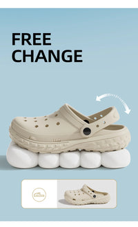 Women and Men's Hole Shoes Summer Non-Slip Outdoor Sandals Closed Toe Shit Feeling Beach Slippers Thick Bottom Soft Bottom - Buy online at  Vibe In Cart.