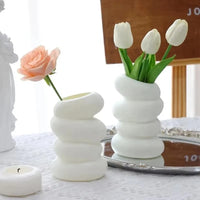 1PC Plastic Spiral White Vase Nordic Creative Flower Arrangement Container For Kitchen Living Bedroom Home Decoration Ornament - Buy online at  Vibe In Cart.