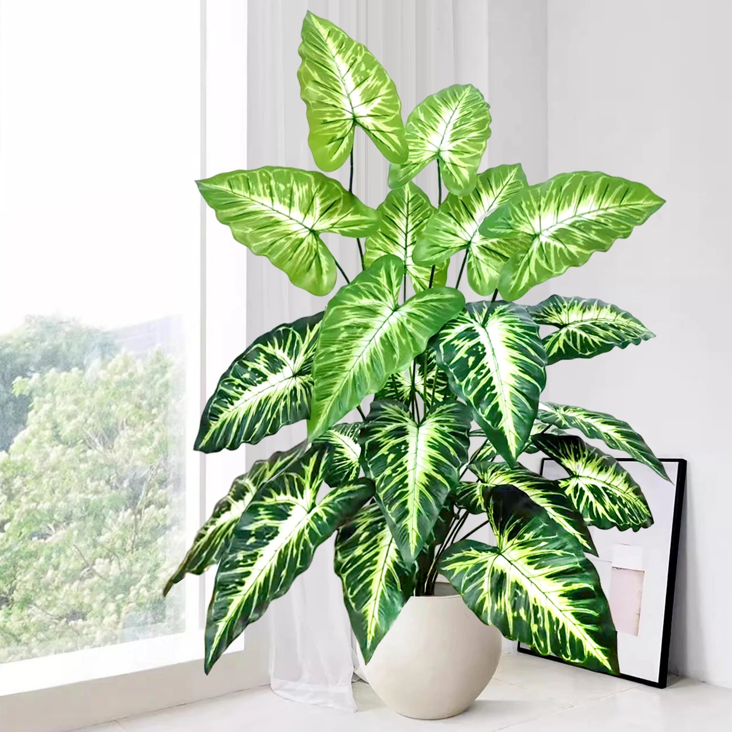 60-107cm Artificial Flowers Calla Lily Horseshoe Leaf Turtle Leaf Bobcat Leaf Fake Plant Ornamental Holiday Home Decoration - Buy online at  Vibe In Cart.