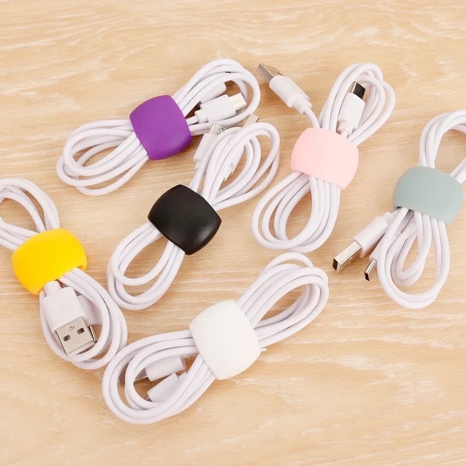 Silicone Adhesive Cable Clips for Wire Management, 3x2.3cm, 5-20 Pack