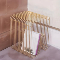 Modern Scandinavian Metal Coffee Table Living Room Furniture Sleek  Side Table Minimalist Storage for Magazines and Books - Buy online at  Vibe In Cart.