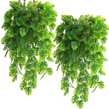 2pcs Artificial Plants Monstera Leaf Vines Green Hanging Garland for Wall Decor Home Garden Wedding Party Decoration Fake Plant - Buy online at  Vibe In Cart.