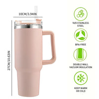 40oz Tumbler Vacuum Insulated Thermos Custom Travel Cup Stainless Steel Water Bottle Coffee Mugs With Handle Outdoor Drinkware - Buy online at  Vibe In Cart.