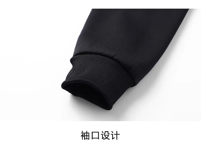 Men's Winter Fleece Jacket with Zipper and Pockets