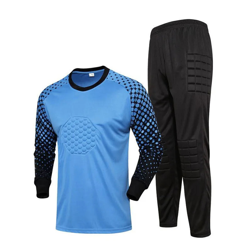 Boys Long Sleeve Polyester Soccer Goalkeeper Uniform Set