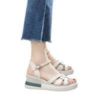 2024 Summer NewWomen's Sandals Casual Retro Hollow Button Sandals Women's Open-toe Sandals Fashion Comfortable Slope Heel Sandal - Buy online at  Vibe In Cart.