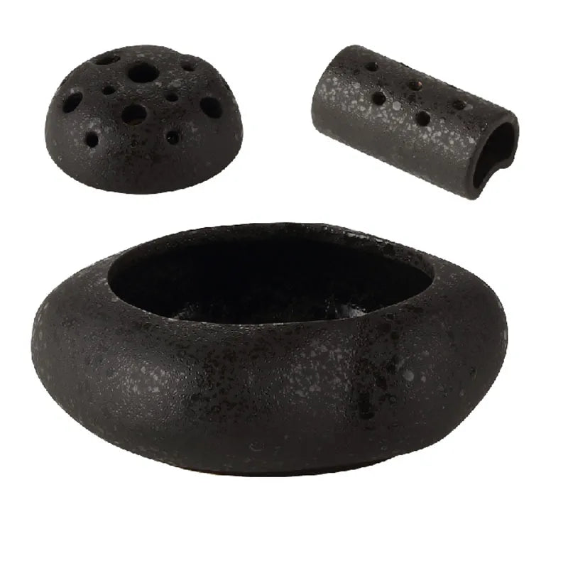 Medium Modern Ceramic Lotus Seedpod Vase for Floral Arrangement