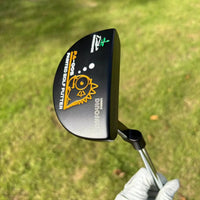 Right-Handed Men's Golf Putter with Zinc Alloy Head, Steel Shaft, Black Rubber Grip, 34/35 Inch