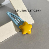 Summer Y2K Hairpin Yellow Star Designs Duck Mouth Clip Bangs Side Clip Blue BB Barrettes Hair Snap Clips Girls Hair Accessories - Buy online at  Vibe In Cart.