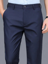 Male Pants Stretch Solid Black Smart Casual Men's Trousers Office Quick Dry Suit Pants New Spring Autumn Korean Straight Pants - Buy online at  Vibe In Cart.