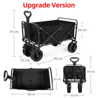 Collapsible Folding Utility Beach Wagon Cart Heavy Duty Large Capacity Fold Wagon Outdoor Trolley Portable Camping Cart Table - Buy online at  Vibe In Cart.
