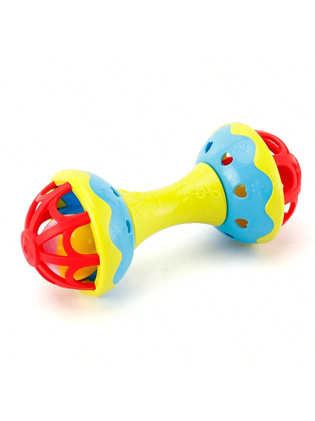 Double-Headed Plastic Baby Rattle Toy, Random Color, 19x8x7.5cm