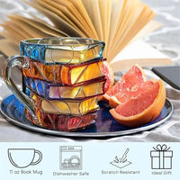 350ML Unique Book-Shaped Glass Mug Coffee & Tea Cup Creative Gift For Book Lovers Double Duty Drinkware & Decor - Buy online at  Vibe In Cart.