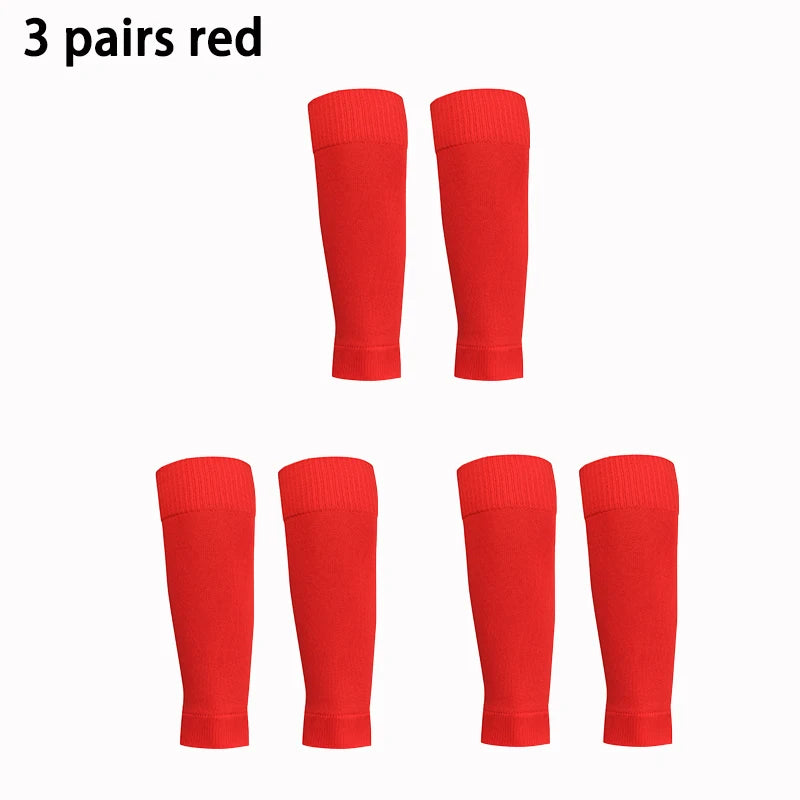 3 pairs New Football Socks Shin Pads Leg Cover Men Women Grip Cutsocks - Buy online at  Vibe In Cart.