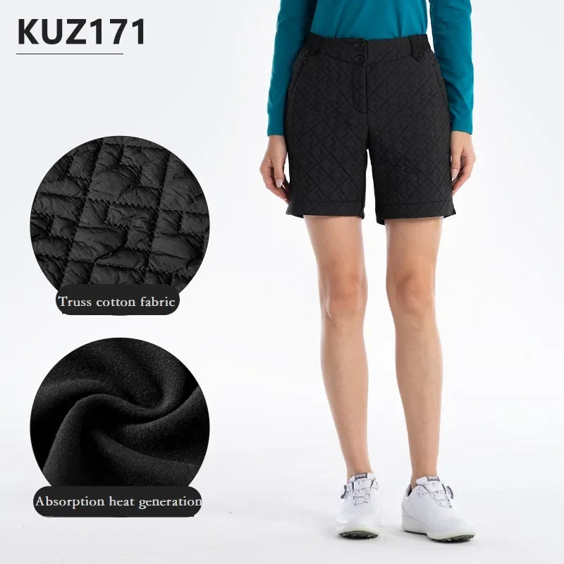 PGM Women Golf Short New Lady Clothing Autumn and Winter Warm Thicken Shorts High Waist Sports Trousers Windproof Girl Wear