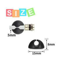 Silicone Round Cord Clips for Wire Management, 20 Pieces