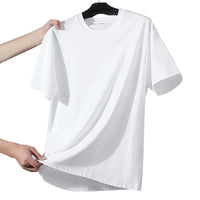Men's t-shirts 2025 Summer Oversize Cotton T-Shirt Casual High Quality Short Sleeves Tee Shirt Men Basic Solid color Sports Tops - Buy online at  Vibe In Cart.