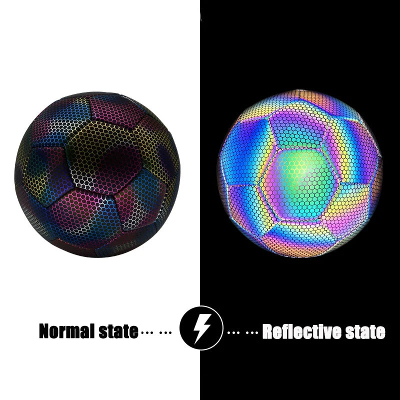 2026 Reflective Football Standard Size 5 Size 4 Indoor Outdoor Training Colorful Soccer Ball High Quality PU Match Game futbol - Buy online at  Vibe In Cart.