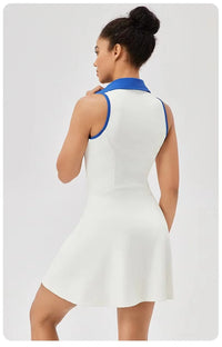 Women's High Stretch Tennis Dress with Shorts and Tummy Control