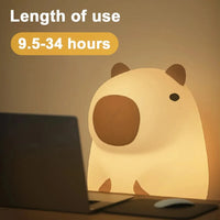 GGbingo Rechargeable Cute Capybara Night Light Novelty Dimmable Nursery Nightlight Touch Lamp Silicone Pat Lamp for Kids Room - Buy online at  Vibe In Cart.