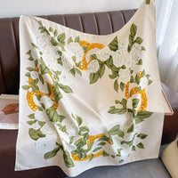 Women's Square Twill Scarf, 90x90 cm, for All Seasons