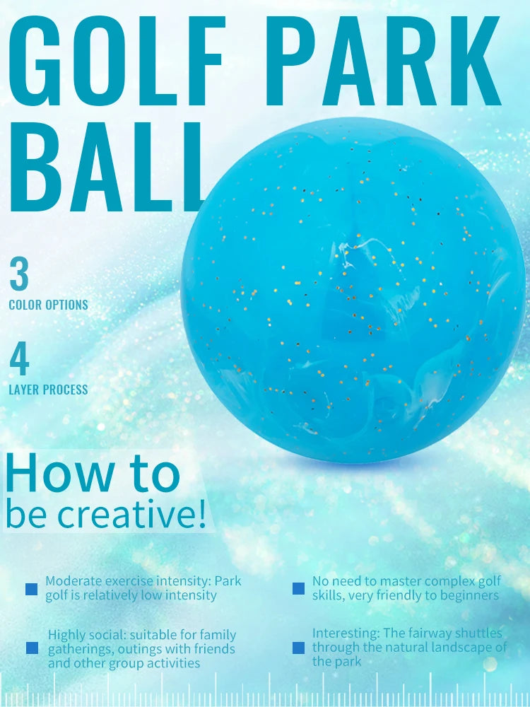 Caiton Park Golf Ball 60mm – Fluid Art Design (Red/Blue/Green) | 4-Layer Durable Core for Korean Courses & Indoor Practice - Buy online at  Vibe In Cart.