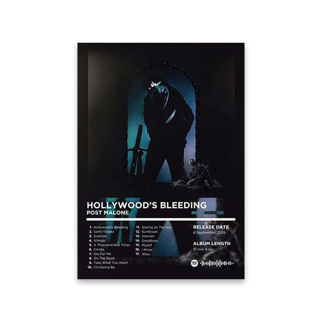 Unframed Retro Rapper Album Cover Canvas Wall Art Print