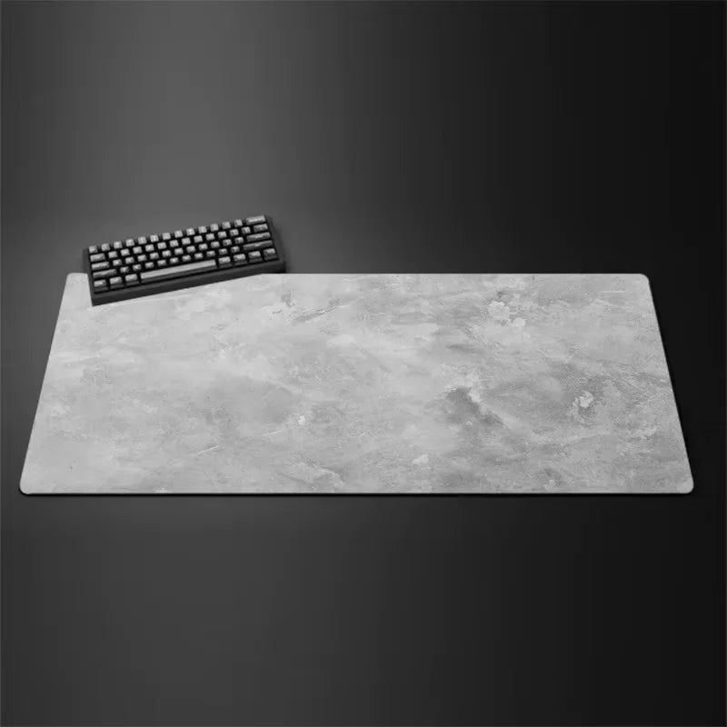 XXL Gray Rubber Mouse Pad With Stitched Edges For Gaming