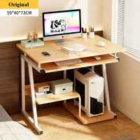 Small Computer Desk for Small Spaces Writing Table with Stand Keyboard Tray Monitor Storage for Home Office, Laptop Desk - Buy online at  Vibe In Cart.
