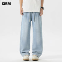 Men's Jeans American Loose Wide-leg Loose Straight Casual Trousers Street Hip-hop Baggy Jeans Black Grey  Blue Streetwear Men - Buy online at  Vibe In Cart.