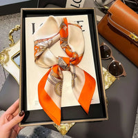 Women's 70x70cm Square Silk Scarf Shawl Headband