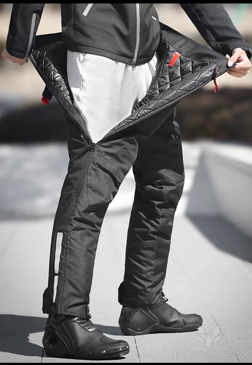 Men's Waterproof Warm Winter Motorcycle Overpants With Quick Release