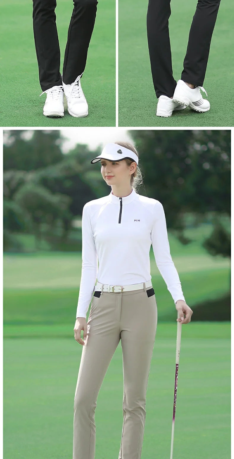 PGM Autumn Winter Ladies Golf Pants Women Warm Fleece Slim Sport Trousers Windproof Elastic Tennis Pants Golf Apparel XS-XL - Buy online at  Vibe In Cart.