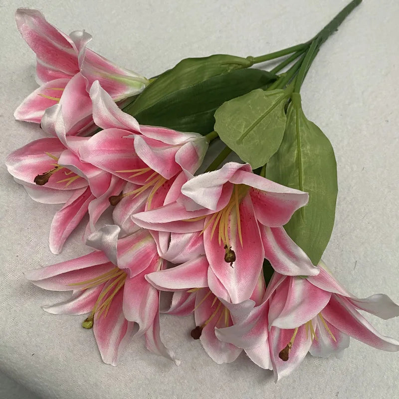 Simulated Bouquet Lily Lilies Home Outdoor Pastoral Display Decorative Fake Flowers Wedding Arch Flower Arrangement Silk Flower - Buy online at  Vibe In Cart.
