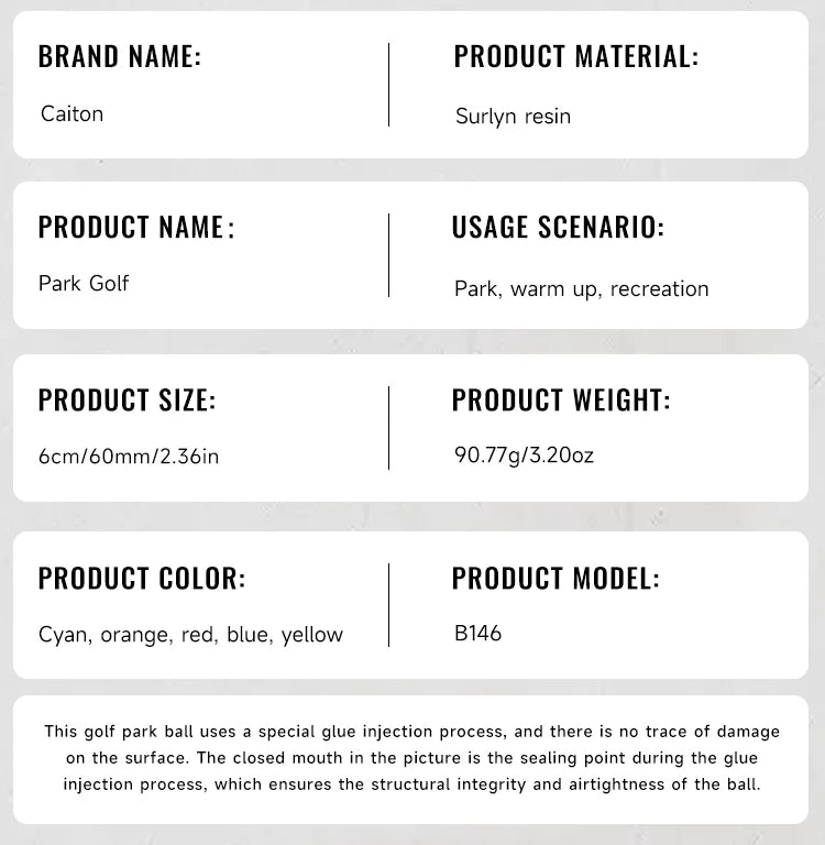 Caiton 1pc 3-Layer Park Golf Ball – Outdoor Elastic Practice, 5 Colors (Yellow/Blue/Green/Orange/Red), for Leisure & Beginners - Buy online at  Vibe In Cart.