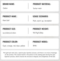 Caiton 1pc 3-Layer Park Golf Ball – Outdoor Elastic Practice, 5 Colors (Yellow/Blue/Green/Orange/Red), for Leisure & Beginners - Buy online at  Vibe In Cart.