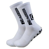 Men's Non-Slip Nylon Socks for Soccer and Basketball, 1 Pair, One Size