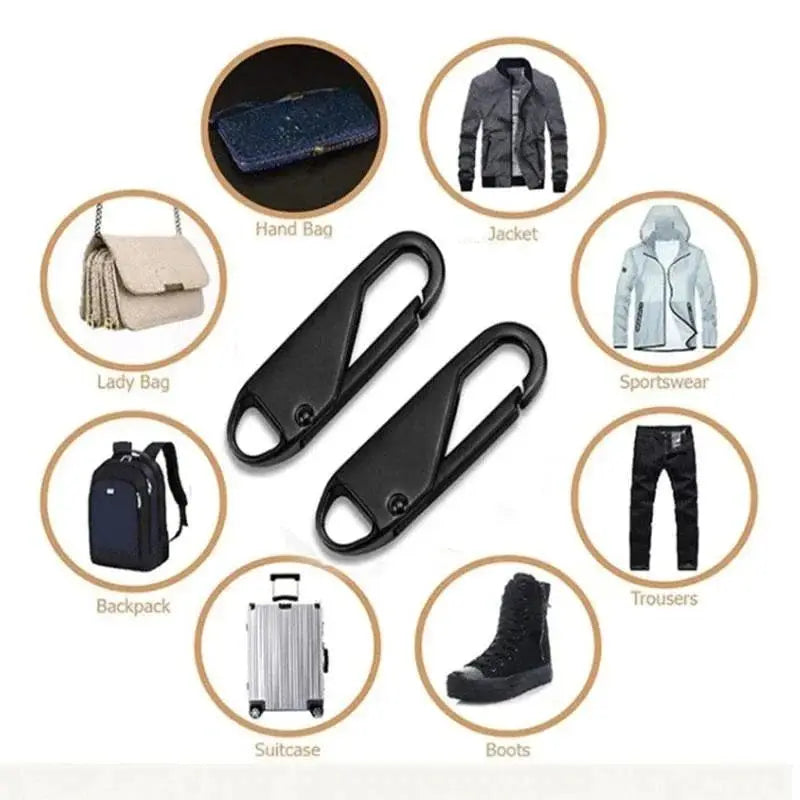 5 Piece Metal Zipper Slider and Puller Repair Kit